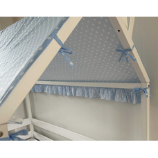 Крыша и шторы для кроватки домика ТД-15