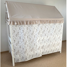 Крыша и шторы для кроватки домика ТД-28