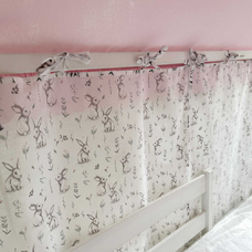 Крыша и шторы для кроватки домика ТД-39