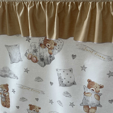 Крыша и шторы для кроватки домика ТД-51